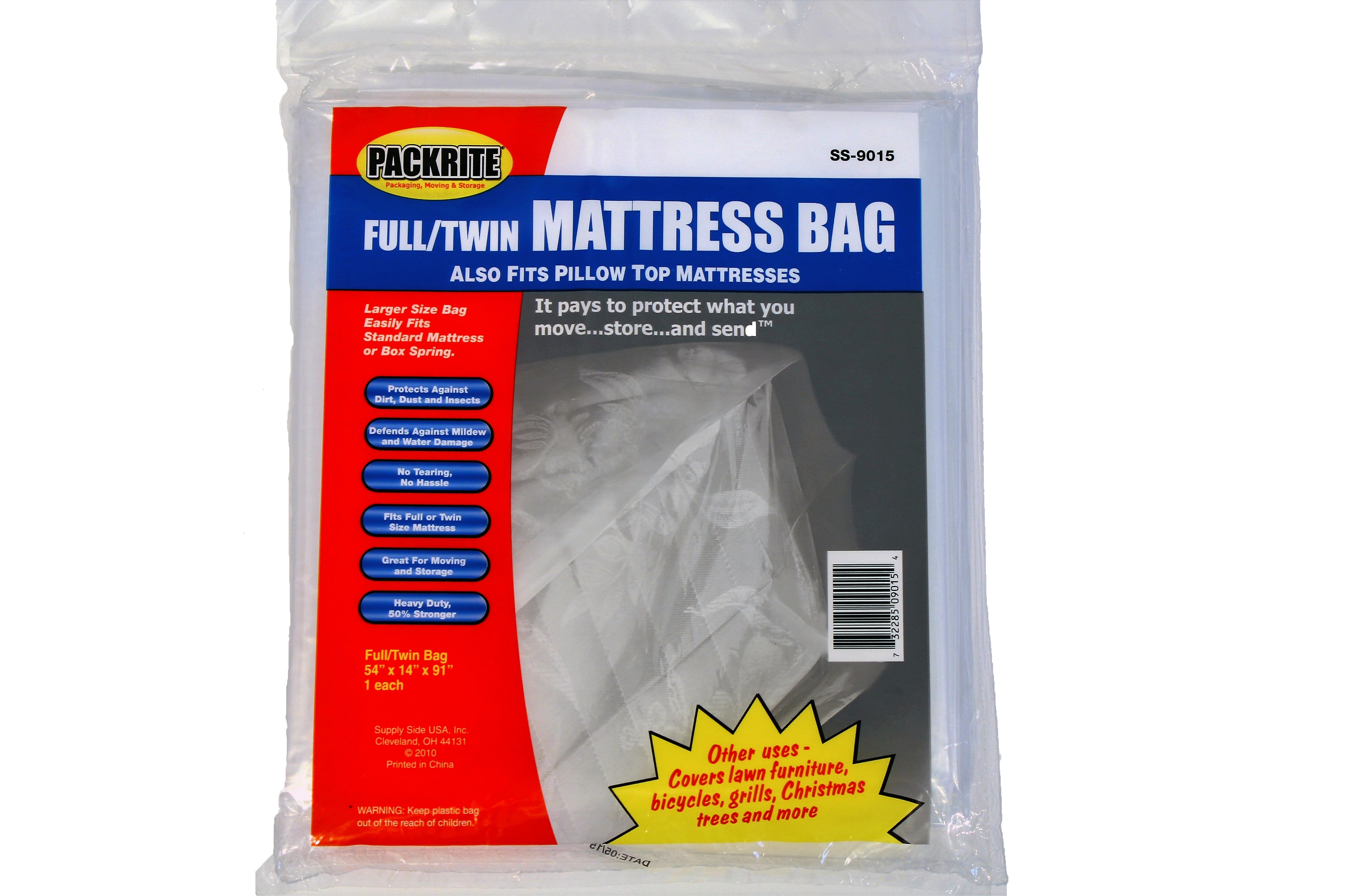 bag to wrap a twin mattress