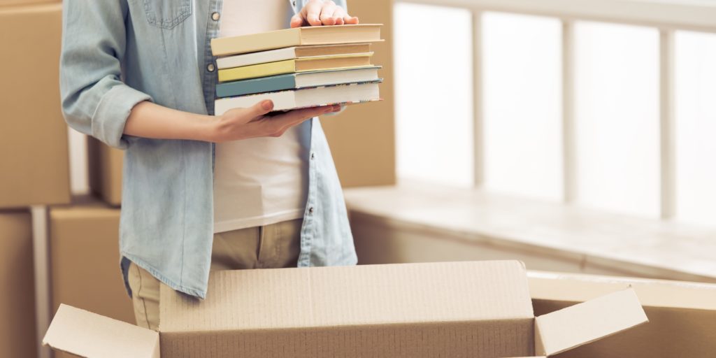 photo Best Storage Bins For Books the best way to pack books storage