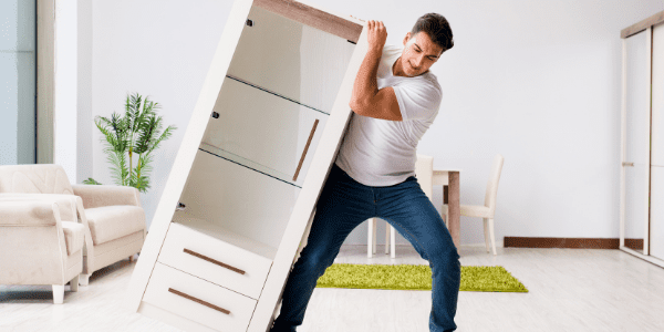 how to move heavy furniture by yourself by utilizing leverage
