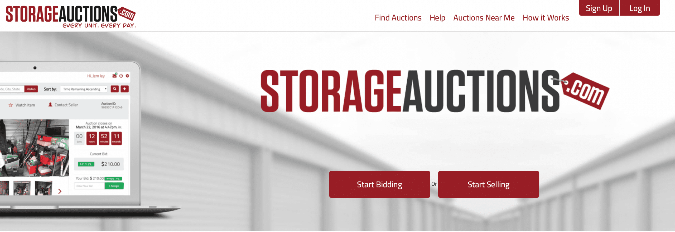 Online storage unit auctions with Guardian Storage are now through STORAGEAUCTIONS.COM