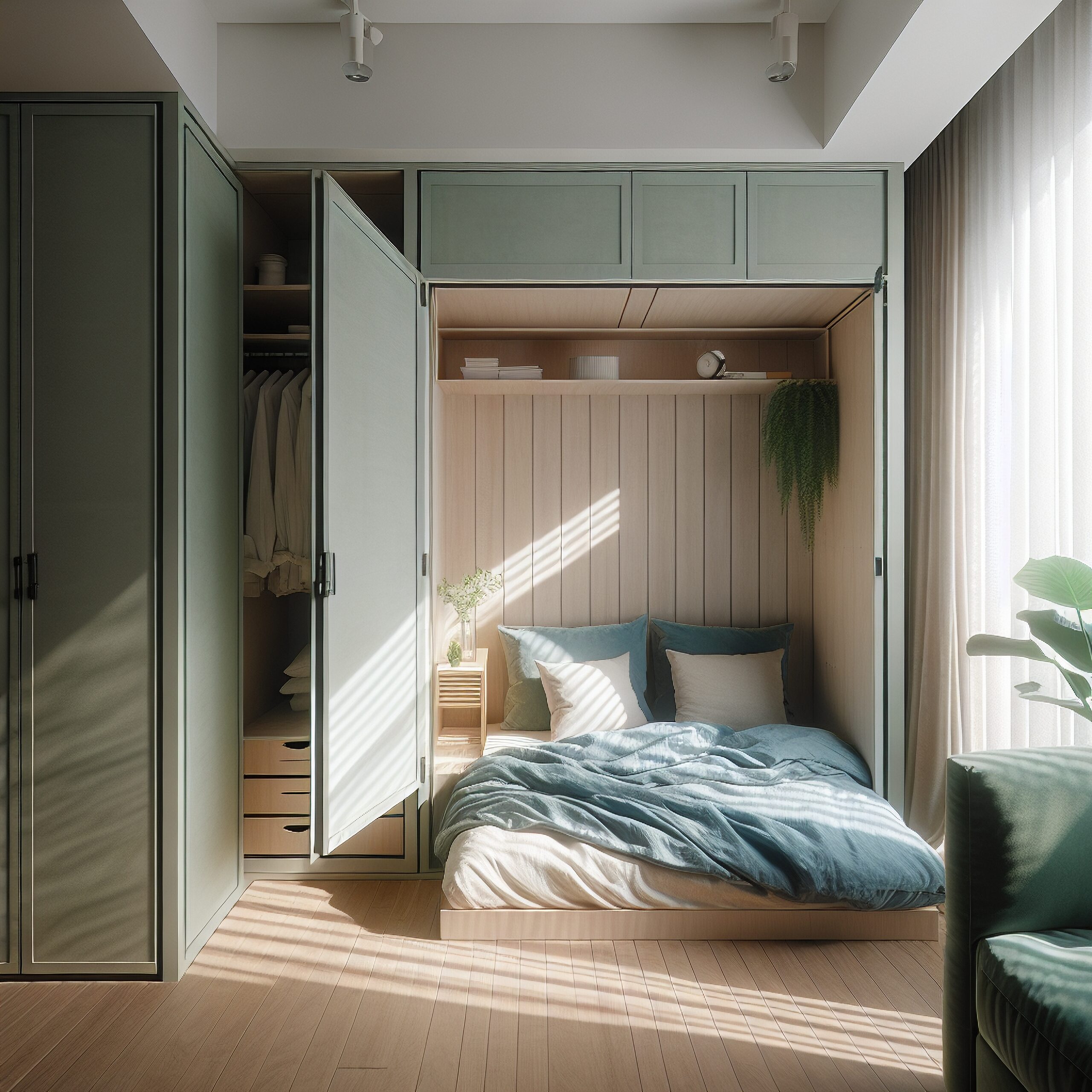 Space-saving furniture ideas including modular seating and built-in storage solutions for small homes and apartments