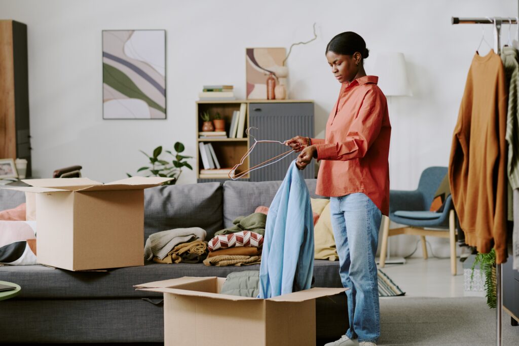 Organized storage unit used for seasonal items and extra household belongings without moving