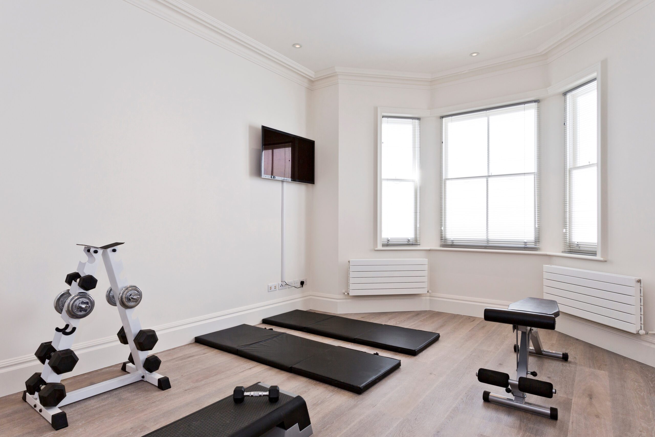 private home gym in a spare room